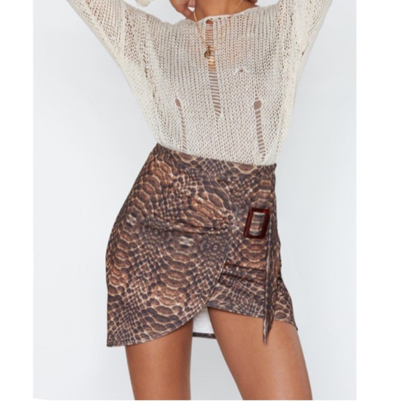Nasty Gal Dresses & Skirts - NWT Nasty Gal snake wrap mini-skirt | Size: 6